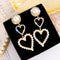 Pearl Rhinestone Drop Earrings